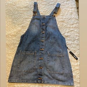 Denim Overall Dress Medium New With Tags